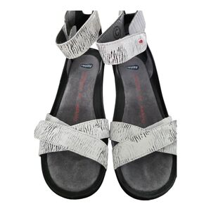 Wolky Women Do Sandals Leather Adjustable Straps Hidden Wedge Open Toe, Size 7